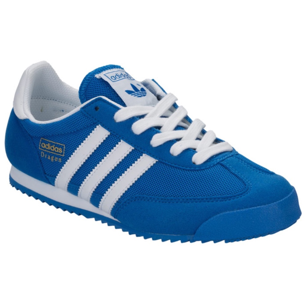 EUC Adidas Ortholite Dragon Tennis Shoes Retro Sneakers Blue Size 7.5 5.5